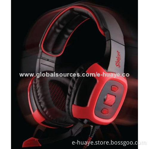 Vibrating PC Gaming Headset with 7.1 Surround Sound and Detachable Microphone with CE & RoHS Marks